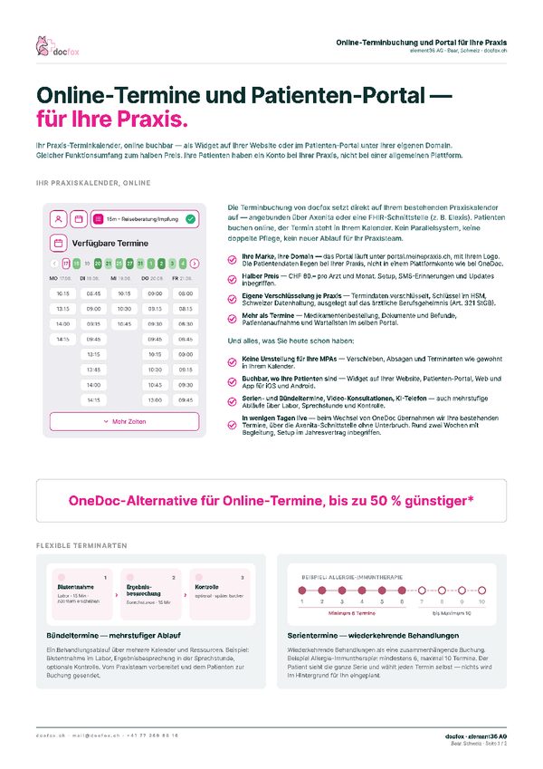 docfox Termin-Flyer